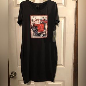 Dress , T-Shirt like material , Has stretch , Black , Size 1XL